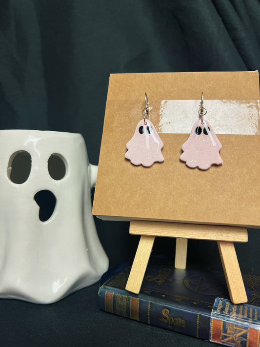 Light pink glittery ghosts